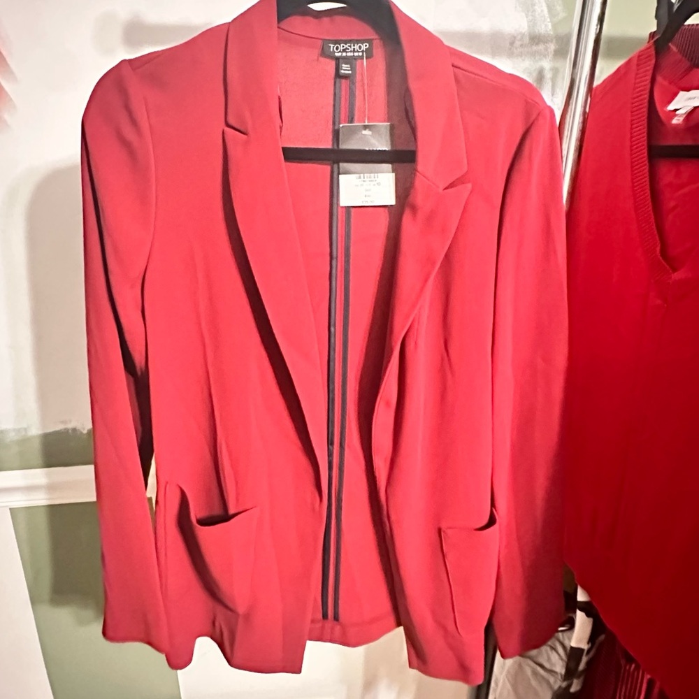 TOPSHOP RED BLAZER